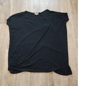 T-shirt maglietta Piko nera bambù elasticizzata oversize manica corta M - Foto 1 di 5