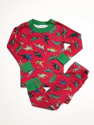 NUEVO $44 HANNA DIFFERENTSON Niños Niños Dinosaurios Rojo 100% Algodón Enganche Pijama 140/10 Foto 1 de 4