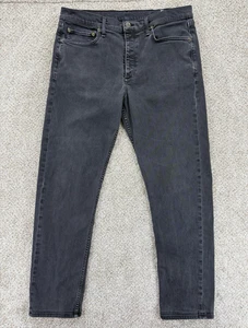 Rag Bone Fit 2 Slim Fit Jeans Mens 36x30 Sterling Gray Button Fly Stretch Denim - Picture 1 of 13