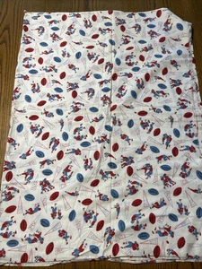 Vintage Cotton Fabric Football Players  36” X 104” - Picture 1 of 4