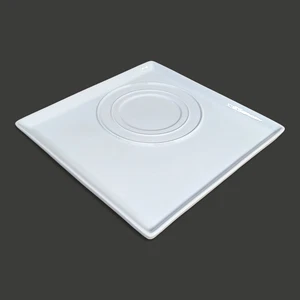 Gourmet du Village Bistro Collection Multipurpose White Square Platter 9.5" - Picture 1 of 7