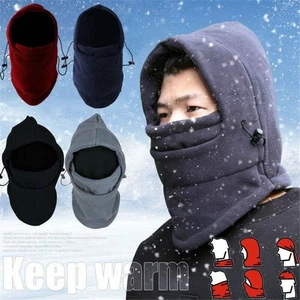 Unisex Neck Warm Scarf Biker Ski Hat Winter Full Face Hood Soft Snow - Picture 1 of 19