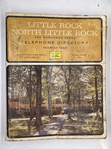 1966 Little Rock Arkansas Telephone Directory Phone Book Yellow Pages Vintage AR - Picture 1 of 14