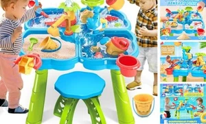 Water Table for Toddlers 1-3 - 4 in 1 Kids Play Water and Sand Outdoor - Picture 1 of 7