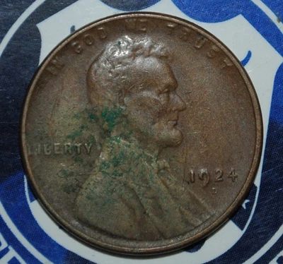 1924 D Lincoln Wheat Cent   {{{6A28 - Image 1 of 3
