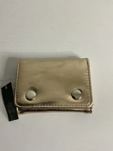 Wild Fable Damen Kunstleder Doppel Druckknopf Dreifachfaltung Geldbörse Gold - Bild 1 von 8