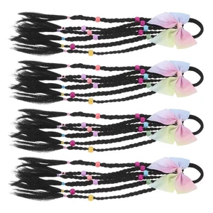  4 Pezzi Accessori Parrucche per Bambini Intrecciate Coda di Cavallo Parrucche - Foto 1 di 17