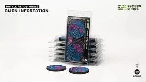 Bases redondas de infestación alienígena de hierba gamers - 60 mm (x2) - Imagen 1 de 5
