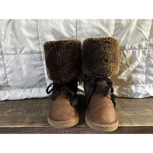 UGG Limited Edition Bronze Metallic Ribbon Stiefel Damengröße 6 neu ohne Karton - Bild 1 von 6