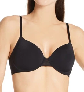 CALVIN KLEIN Black Perfectly Fit Flex Seamless T-Shirt Bra, US 32B, UK 32B, NWOT - Picture 1 of 4
