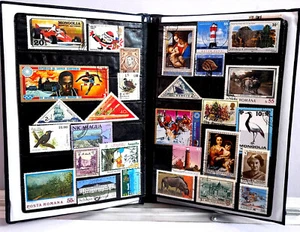 Stamp Album Book + 500 PCS Different Old Vintage World Wide Stamps Set Rare Lot - Picture 1 of 5