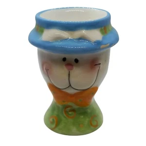 Easter Bunny Egg Cup Hand-Painted Ceramic Decoration Vintage - Picture 1 of 5