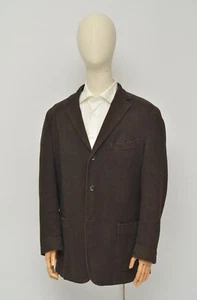 BOGLIOLI Cappotto Lusso Uomo Marrone Cotone Giacca Blazer Pesante Taglia54 Made in Italy - Foto 1 di 13