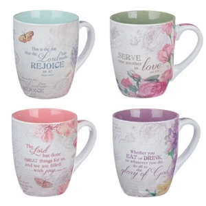 Floral Inspirations Four Piece Coffee Mug Set for Women - Picture 1 of 3