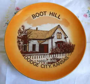 BOOT HILL DODGE CITY, KANSAS PLATE 8 1/2" - Picture 1 of 2