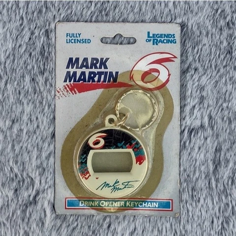 Legends of Racing Mark Martin #6 Drink Opener Keychain Nascar Collectible Cover