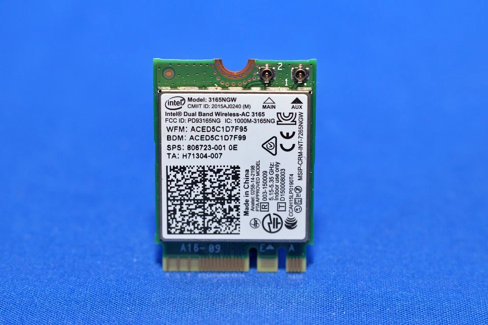 Intel 3165NGW 802.11AC+BT4.0 Mini NGFF WiFi WLAN Wireless Adapter Card - Image 1 of 1