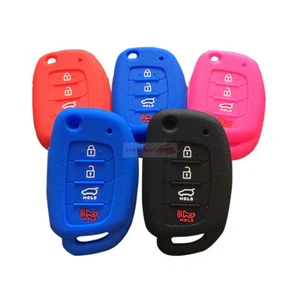 Fit HYUNDAI Sonata Tucson 4 Button Remote Smart Key Fob Silicone Cover Case - Picture 1 of 28