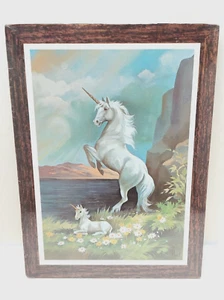Vintage UNICORN Heart Warmer Gift Plaque (Soroka Sales Inc. 70's) Hyat ZAYRE Tag - Picture 1 of 3