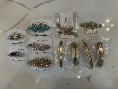 NEW Lot Of 11 Butterfly Hair Clips and Combs - Fashion Jewelry ($132 MSRP Value) - Image 1 of 3