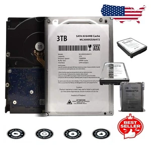 High-Performance 3TB SATA 6.0Gb/s Hard Drive - Ideal for Desktop & RAID Use - Picture 1 of 7