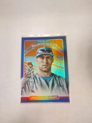 2020 Panini Donruss #25 Paul Goldschmidt Blue Holo Foil (PWE) - Image 1 of 2