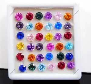 20 Pcs CERTIFIED 6 mm Natural Mix Color Sapphire  Lot Round Cut Loose Gemstone - Picture 1 of 11