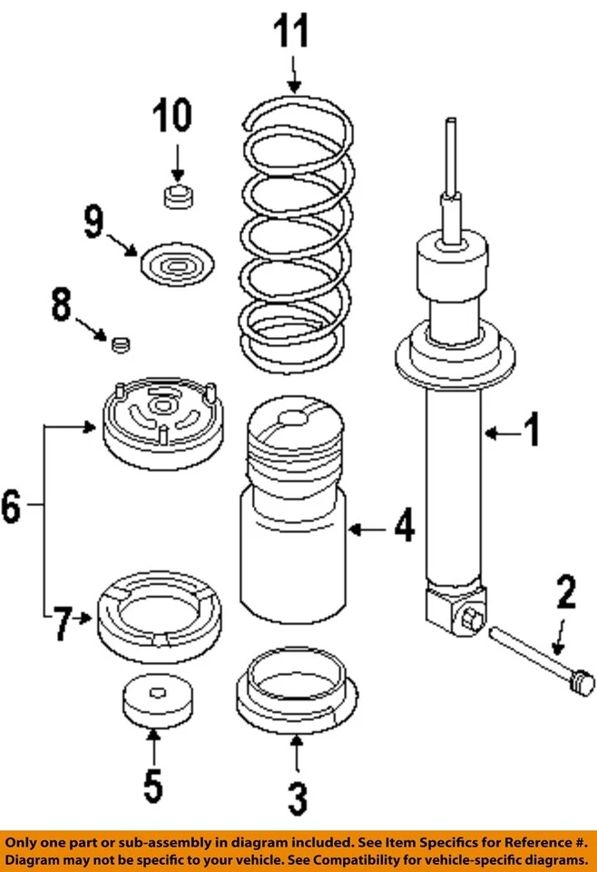 BMW OEM 00-25 323Ci Front Suspension Struts Components-Top Nut 32216769539 - Image 1 of 1
