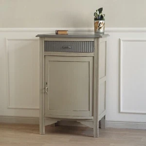 EPOCHE 1920 Kommode Vintage shabby chic Schrank Antik Beistelltisch grau blau - Bild 1 von 11