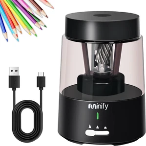 Pencil Sharpener Electric Pencil Sharpener Heavy Duty Blade Rechargeable Battery - Picture 1 of 12