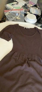 Evan Picone Womens sweater dress size large brown A 050 - Picture 1 of 5