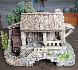 Beautiful LARGE Underwater Water Wheel Mill Aquarium Action Air Ornament - Picture 1 of 7