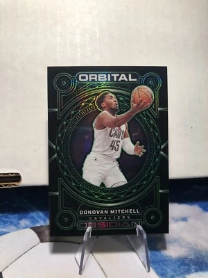2022-23 Panini Obsidian Orbital Electric Etch Green /25 Donovan Mitchell #29 - Image 1 of 2