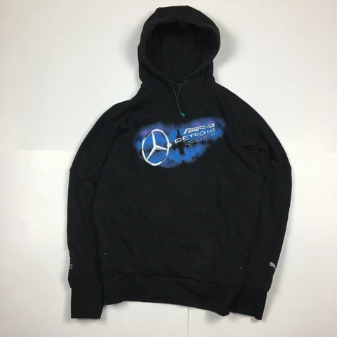 Puma Mercedes AMG Petronas Formula One Black Pullover Hoodie Sweatshirt (Small) Cover