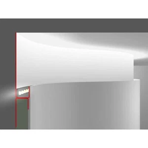2m LED Drywall profile SNL flex for curves 20-80mm Viewing leg for Plasterboard  - Picture 1 of 13