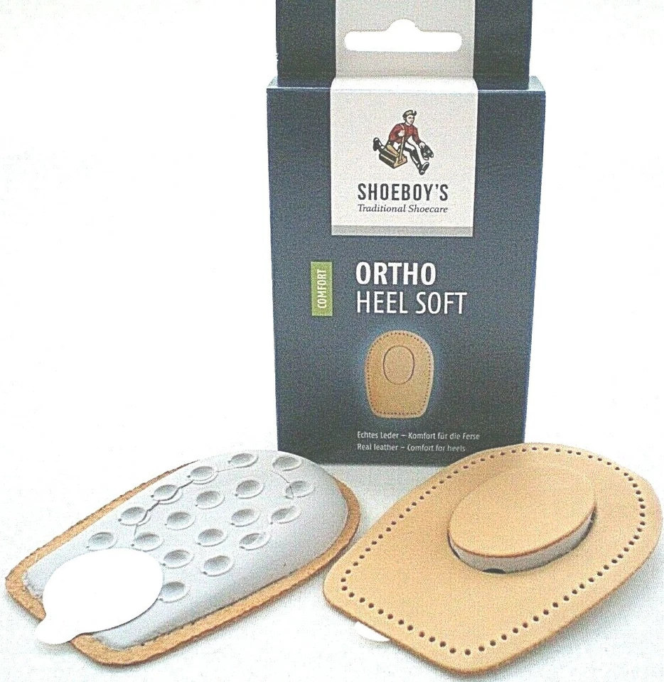 Shoeboys Ortho Heel Soft Leder Fersenkissen Fersensporn Fersen Polster Keil - Bild 1 von 1