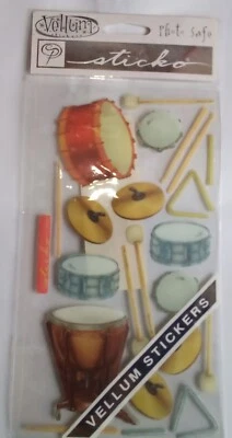 pegatinas sticko vitela foto caja fuerte percusión instrumentsuz Foto 1 de 2