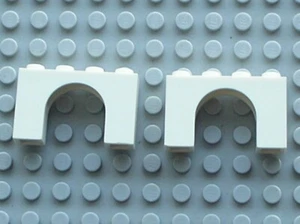 2 x LEGO White Arch 1x4x2 Ref 6182 Set 41133 41159 10217 41148 70677 5890  - Picture 1 of 1