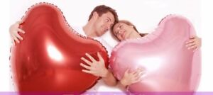 2 of RED 30"Giant Aluminum Foil Heart Shape Balloon Wedding Birthday Anniversary