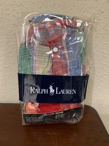 Ralph Lauren Spinnaker Madras Standard Pillow Shams Ruffled 20 x 26 USA NIP - Picture 1 of 6