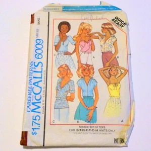 Vtg McCall's Quick & Easy Sewing Pattern 6009 Set of Tops Size Small 1978 - Picture 1 of 2