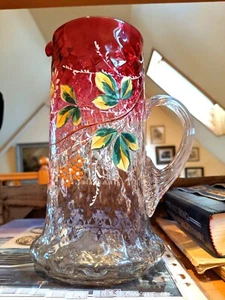 Phoenix Glass Company's "Celebrated Webb Glass" 1883-1888 - Pitcher - Tankard - Picture 1 of 11