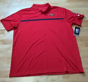 New Orleans Pelicans Nike NBA Authentics Dri-Fit Polo Men's Red Large DA9646-657 - Picture 1 of 7
