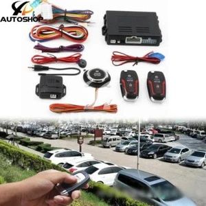 Car Keyless Entry Engine Start Stop Alarm System Push Button Remote Control Set - Picture 1 of 2