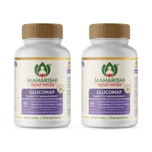 2 packs X Maharishi Ayurveda Glucomap 60 Tabs FREE SHIPPING - Picture 1 of 3