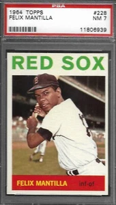 1964 Topps #228 Felix Mantilla Boston Red Sox NM PSA 7 - Bild 1 von 2