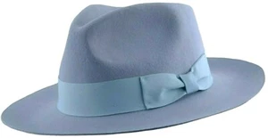 ✅ Gladwin Bond rígido y a presión 100% lana Fedora hecho a mano sombrero lágrima banda de grano grueso - Imagen 1 de 3