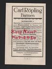 BARMEN, Werbung 1914, Carl Röpling Sämereien Blumenzwiebeln