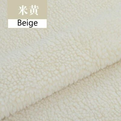 1x1.5M Faux Lamb Wool Fabric Fur Sherpa Fleece Sewing for Scarf Costume Hat DIY - Image 1 of 4