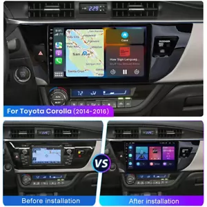 2+32G Apple CarPlay GPS Android 13 Car Stereo Radio For Toyota Corolla 2014-2016 - Picture 1 of 18